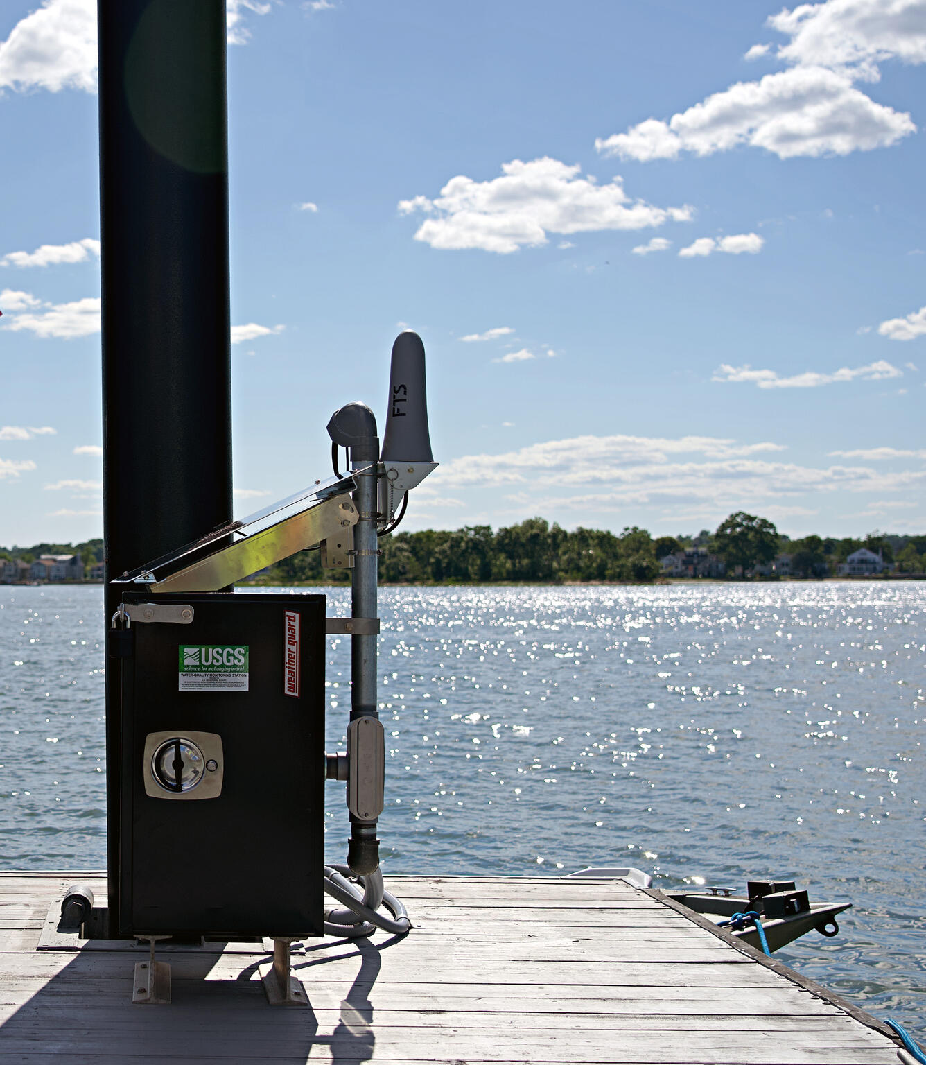 Continuous water quality gaging station located at Norwalk Harbor, Connecticut