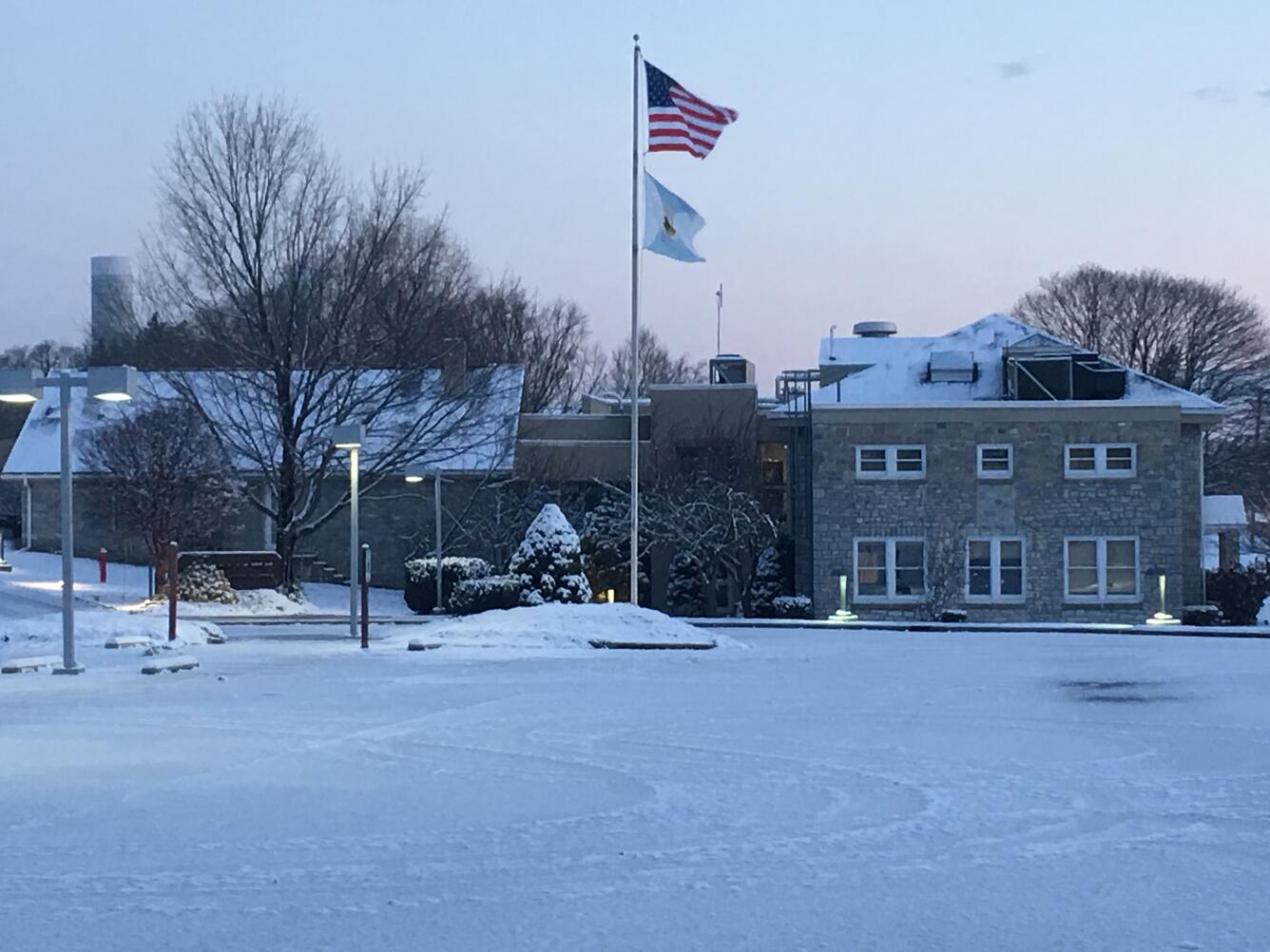 Winter image of USGS Eastern Ecological Science Center, Admin and Aquatic Ecology Lab Building in Kearneysville, WV