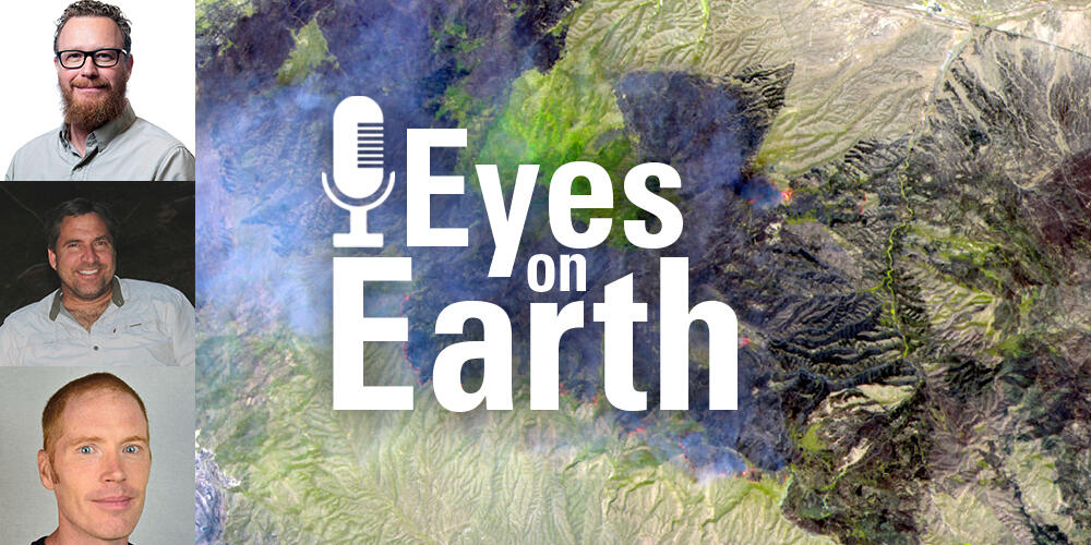 color thumbnail for Eyes on Earth Episode 65 - Rapid Fire Mapping with Remote Sensing