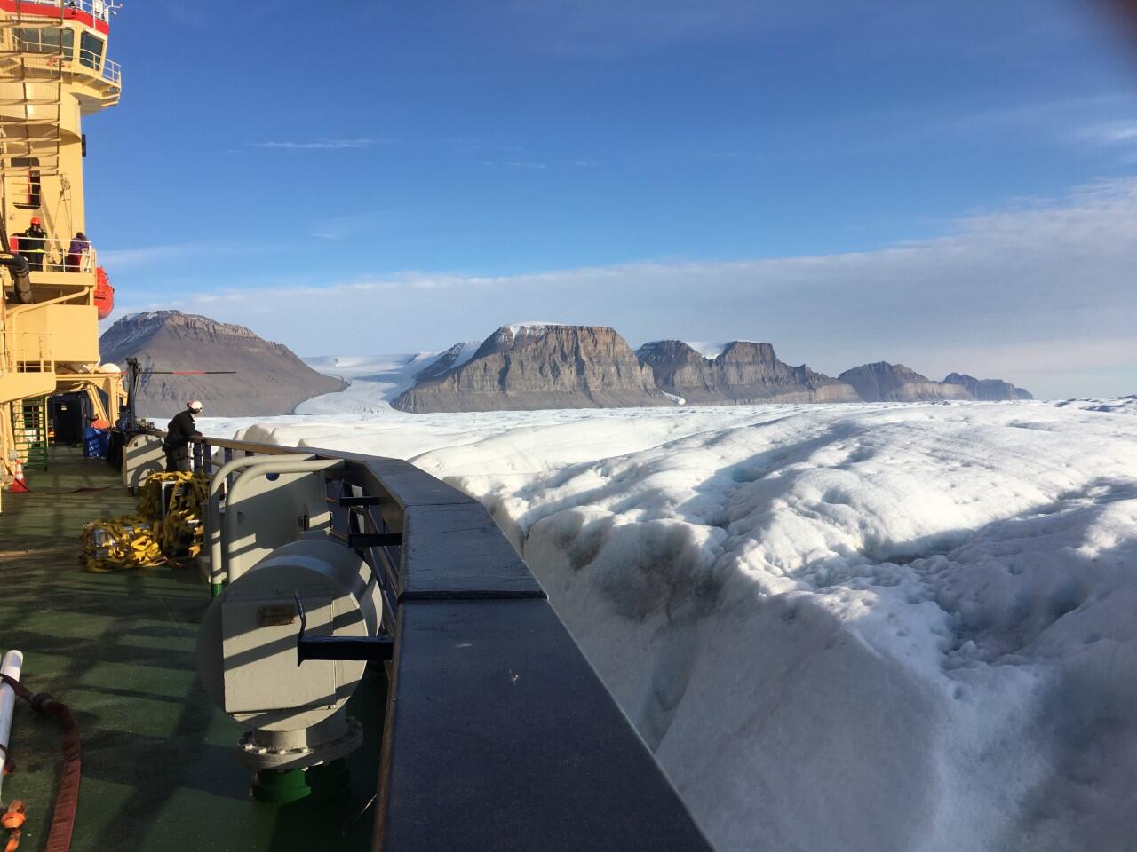 Research Vessel Oden near Ryder Glacier, Greenland