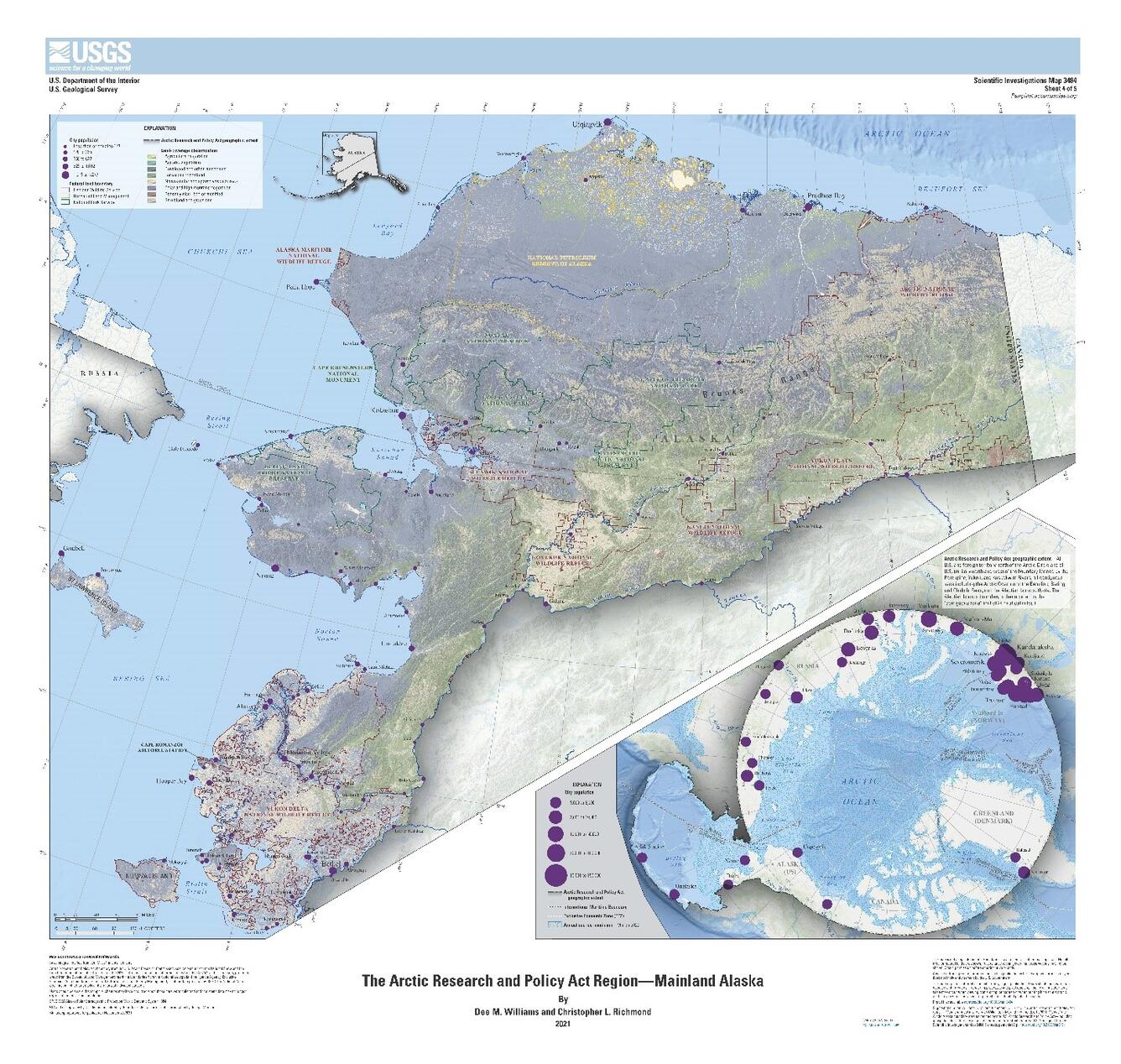 Map of DOI conservation areas in mainland Arctic Alaska