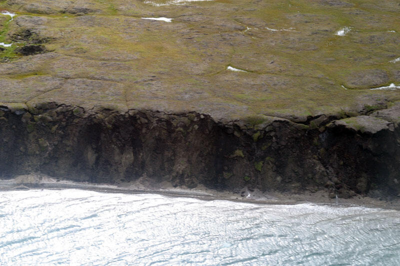 A cliff along the ocean.