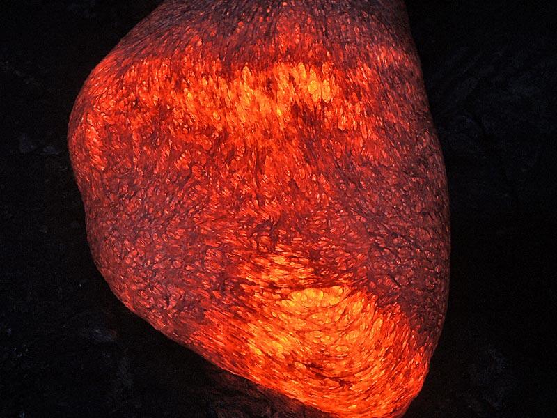 This is a photo of a pear shaped lava.