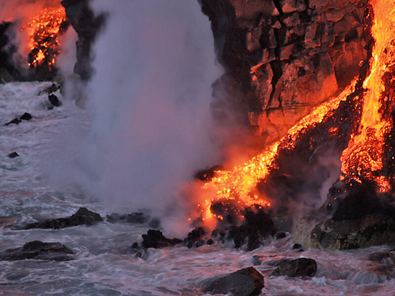 This is a photo of base of lava falls.