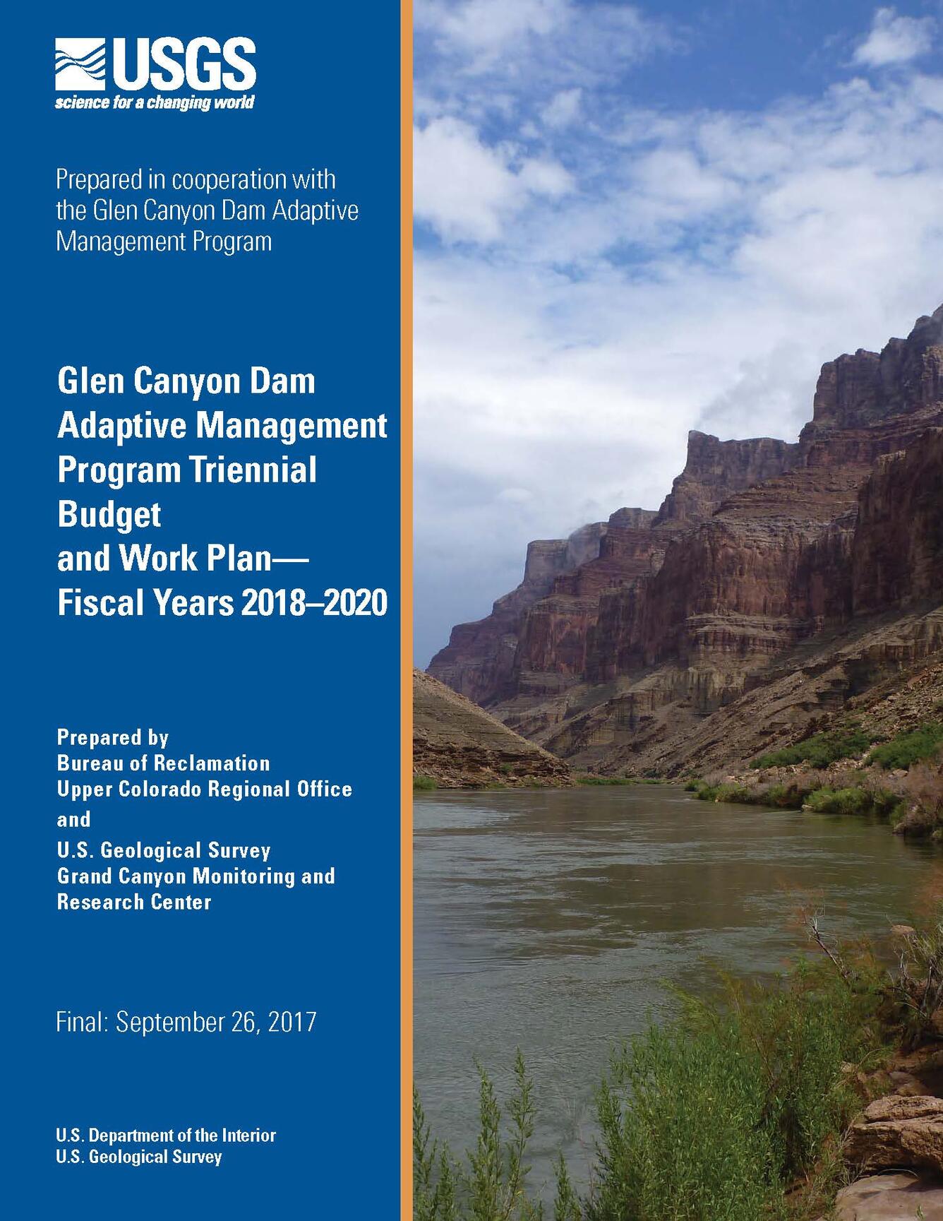 GCMRC triennial work plan, fiscal year 2018 to 2020