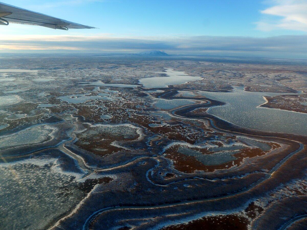 Ariel photo of the Yukon-Kuskokwim Delta