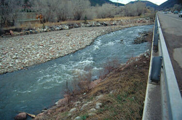 Roaring Fork River at Basalt, CO, April 2002