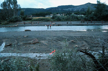 Uncompahgre River at Ridgway, July 2004