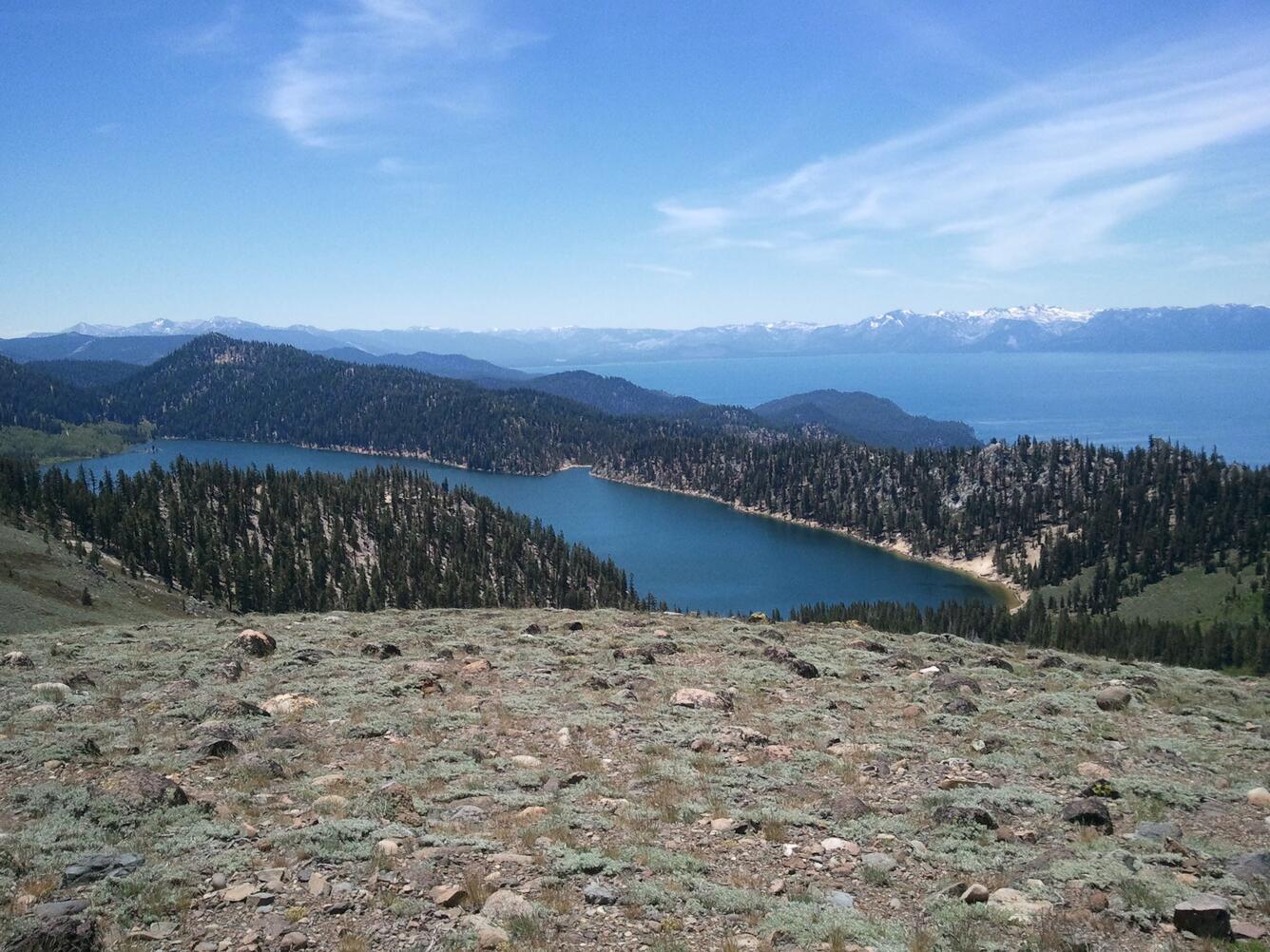 View of Lake Tahoe over Marlette Lake, Nev.