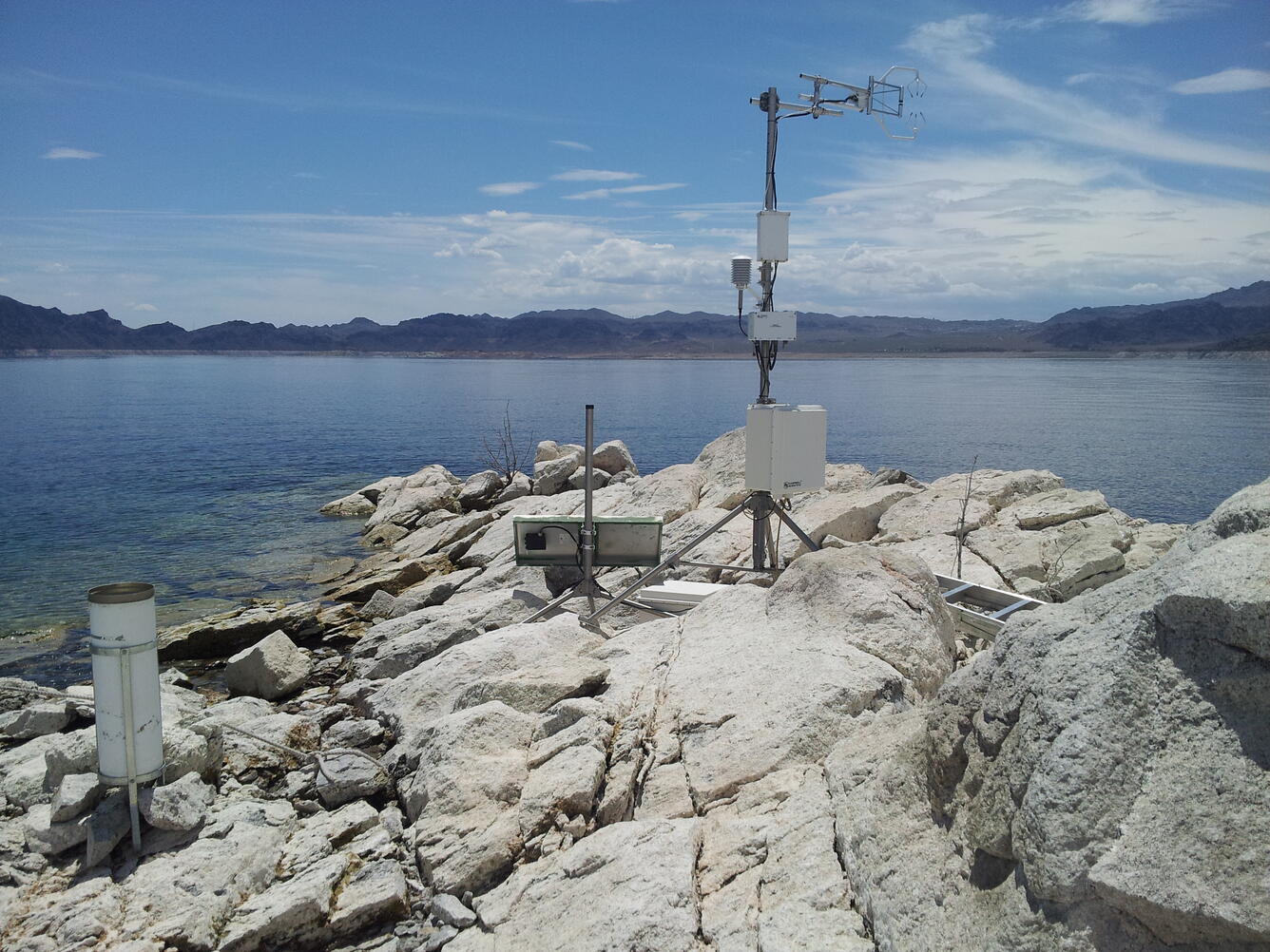 Evapotranspiration station at Lake Mohave, AZ