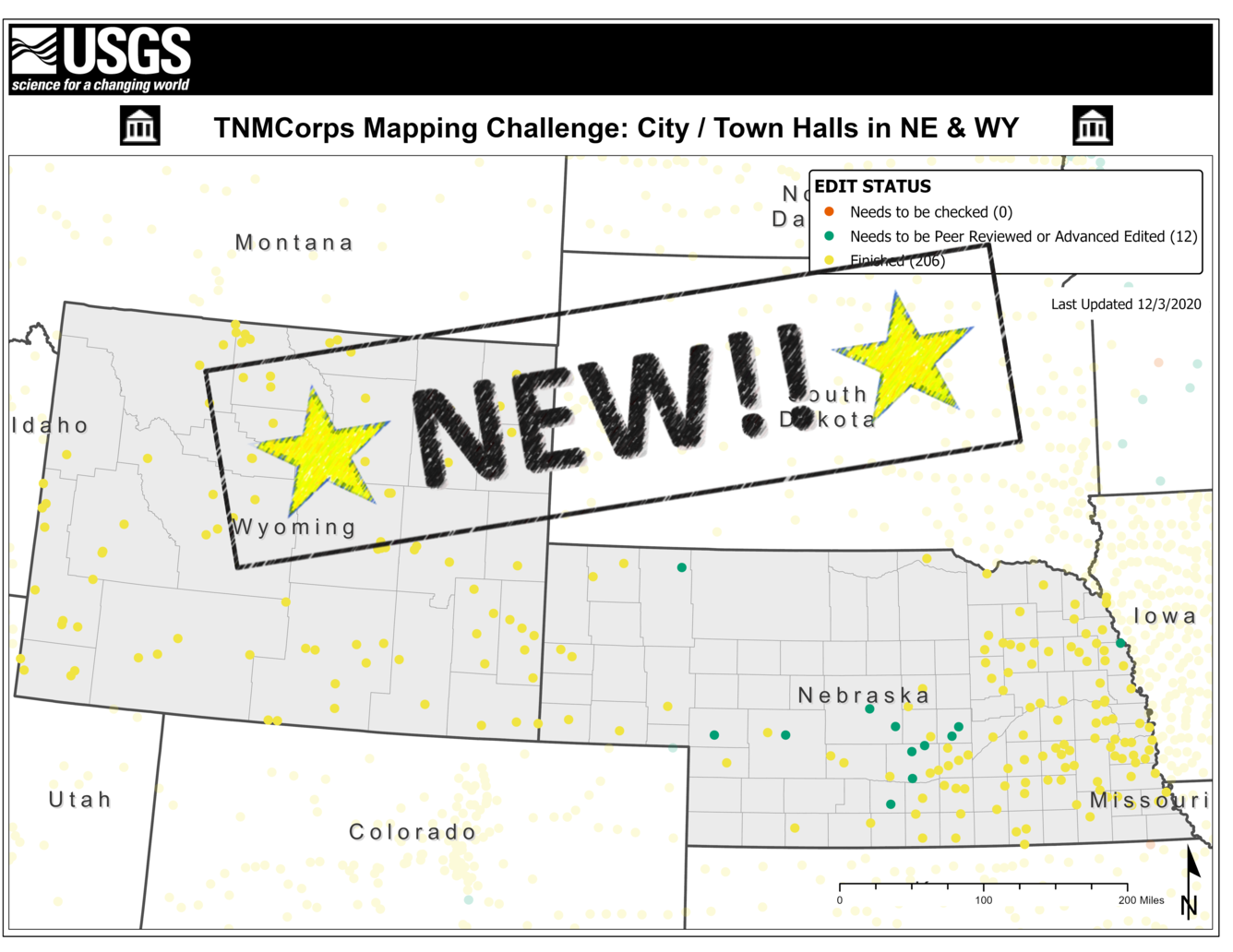TNMCorps Mapping Challenge: City/Town Halls in NE & WY NEW 