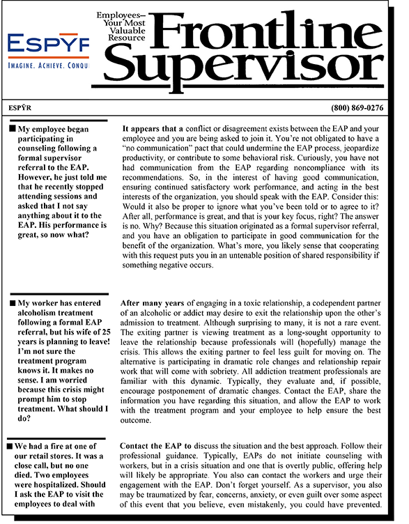 Cover of March 2020 Frontline Supervisor
