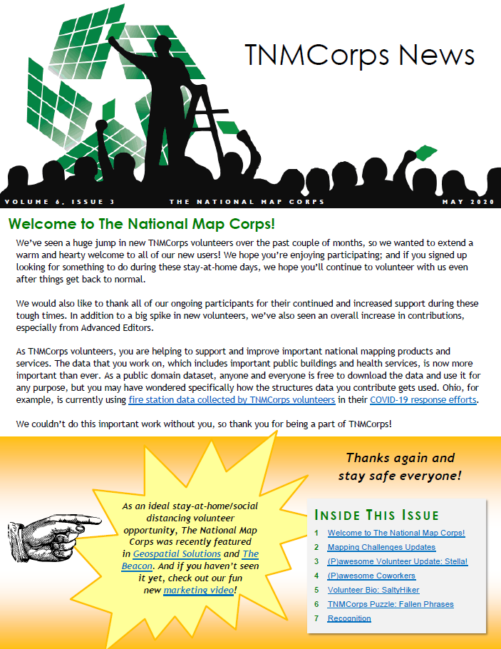 THUMBNAIL TNMCorps Newsletter: May 2020 (Vol.6, Iss.3)