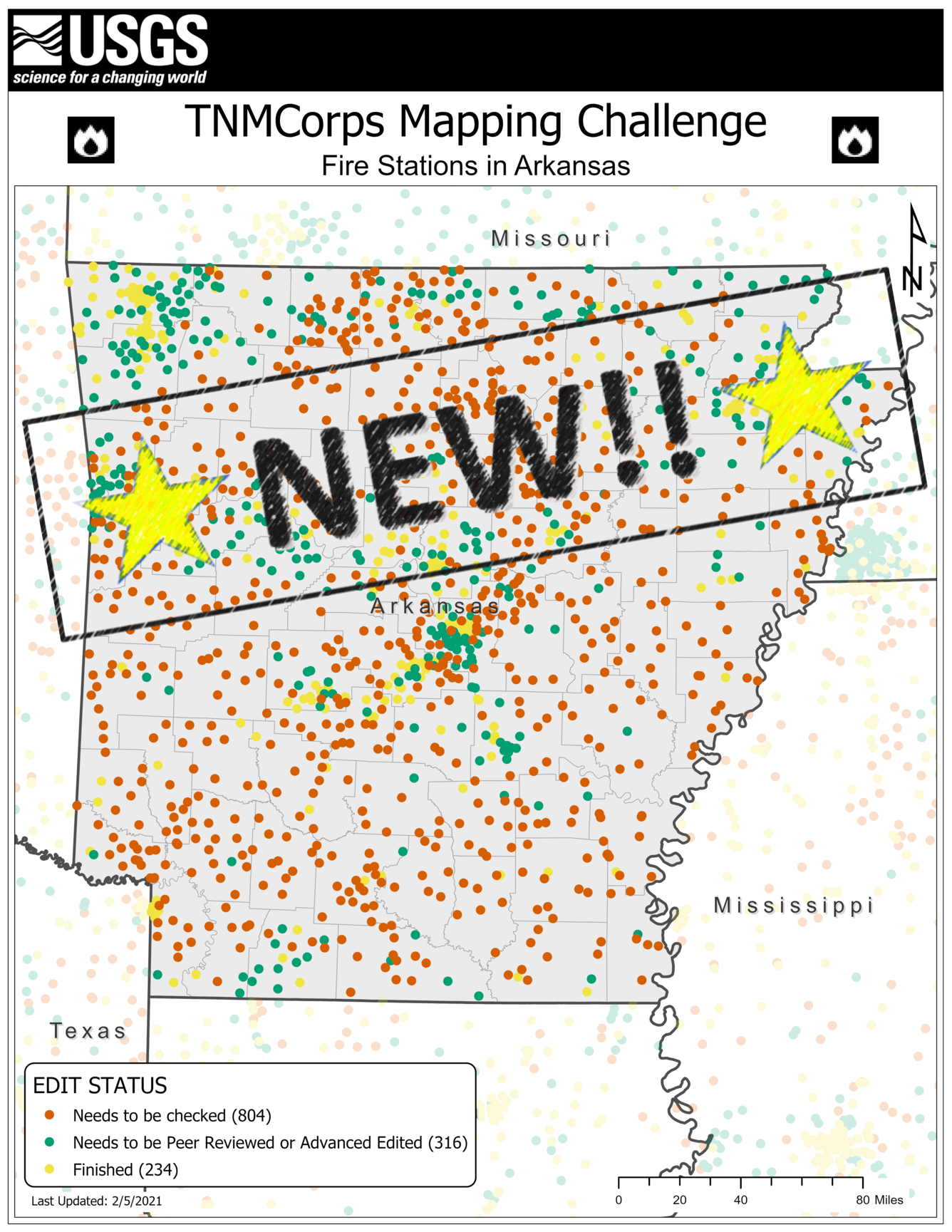 TNMCorps Mapping Challenge: FireStations in AR NEW