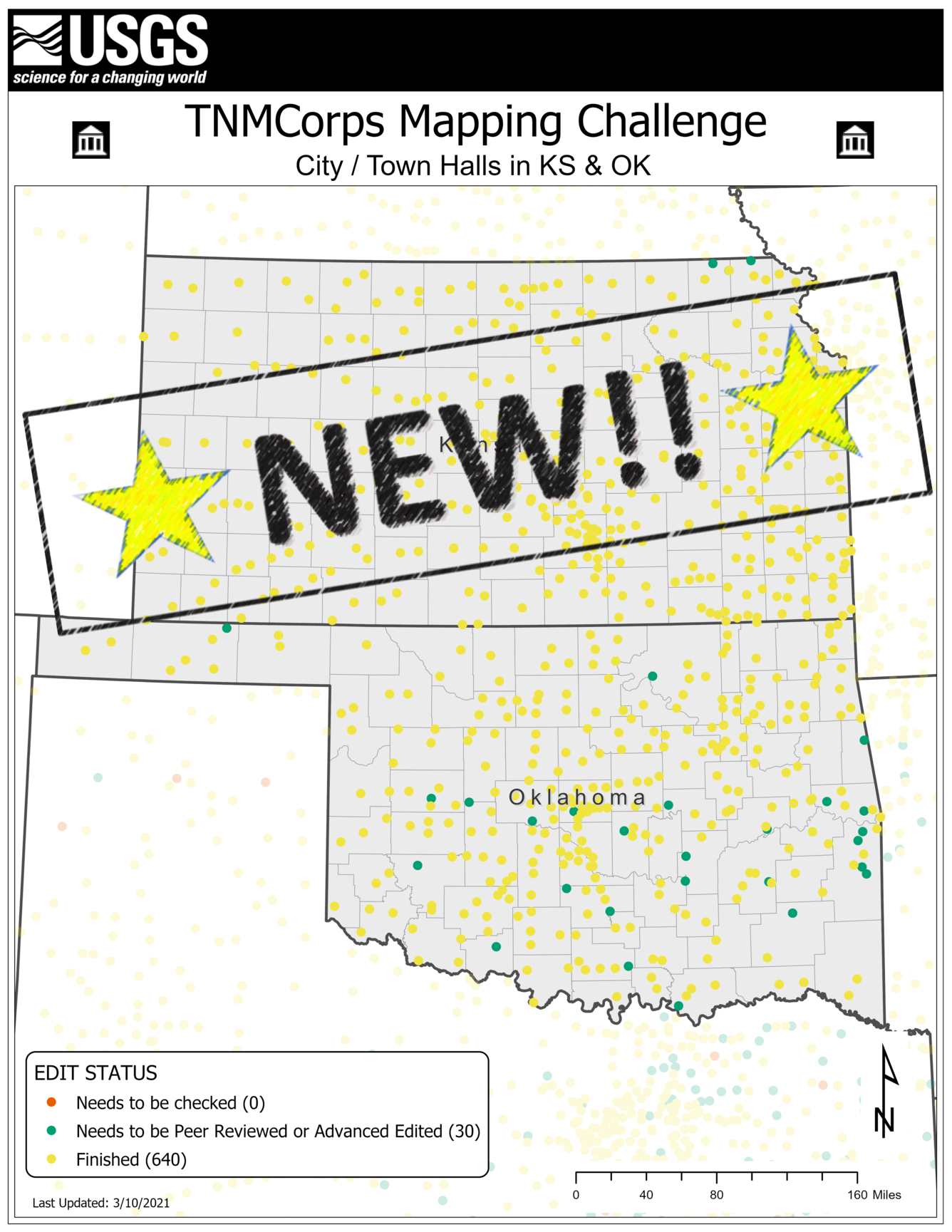 TNMCorps Mapping Challenge: City/Town Halls in KS & OK NEW