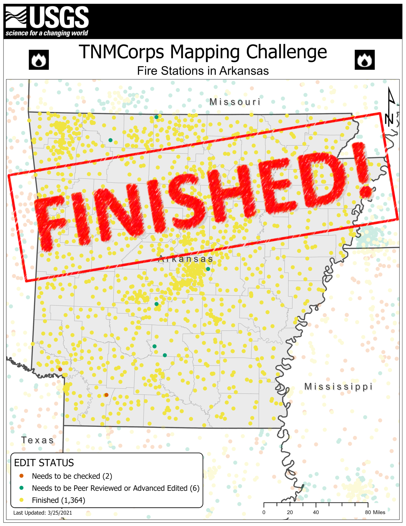 TNMCorps Mapping Challenge: FireStations in AR FINISHED