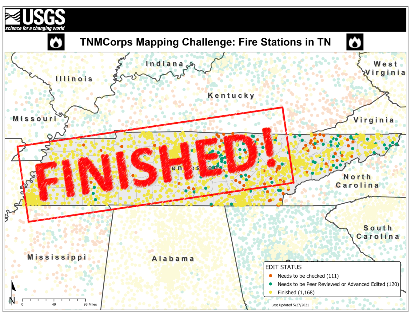 TNMCorps Mapping Challenge: FireStations in TN FINISHED