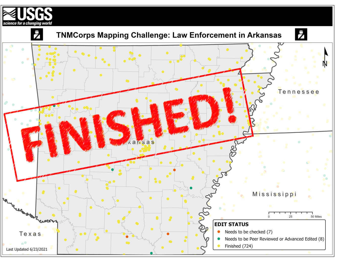 TNMCorps Mapping Challenge: Law Enforcement in AR FINISHED