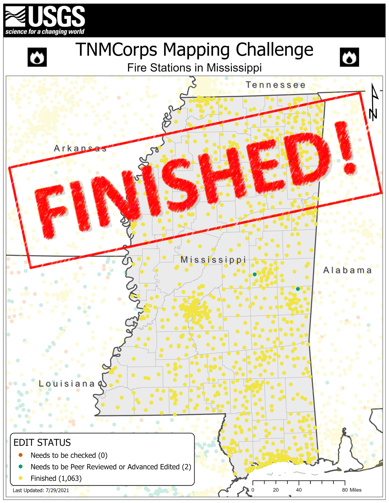 TNMCorps Mapping Challenge: Fire Stations in MS FINISHED