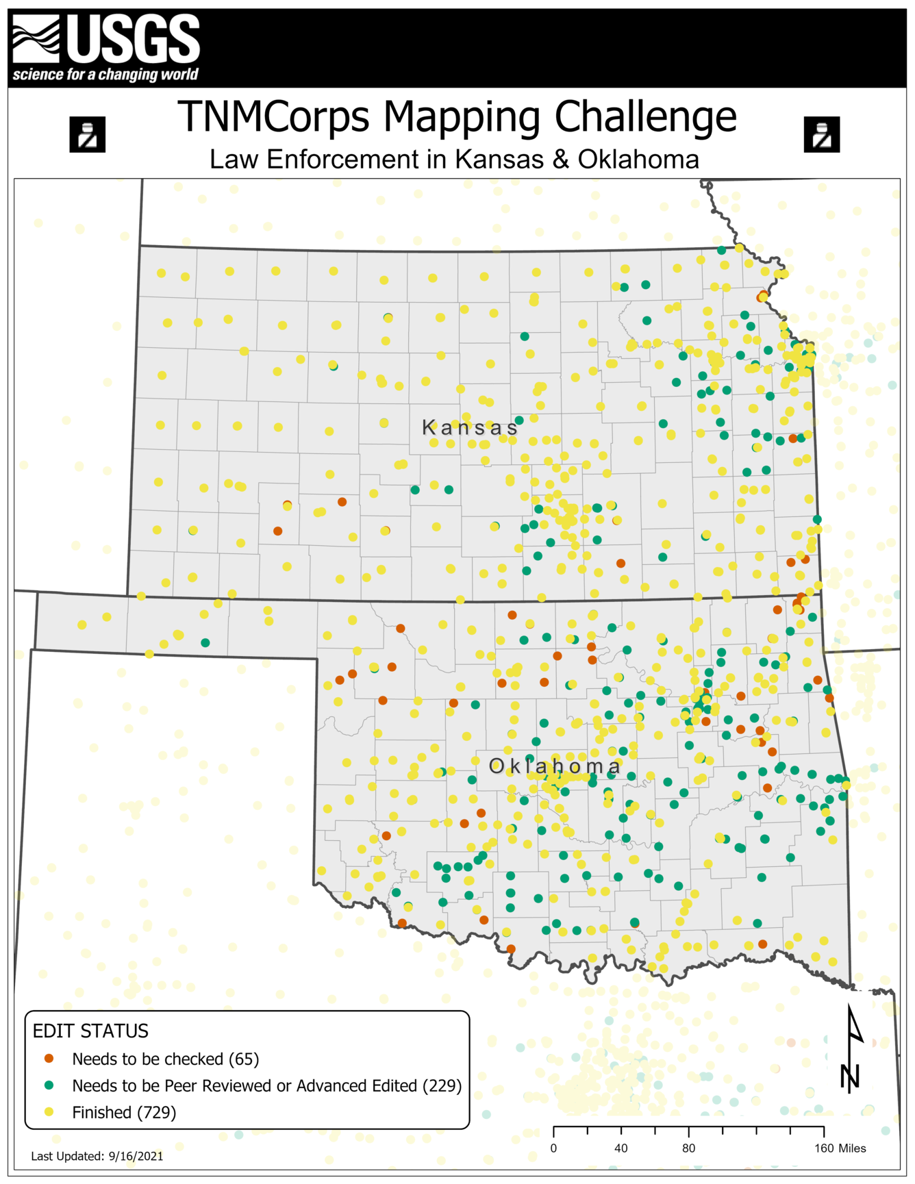 TNMCorps Mapping Challenge: Law Enforcement in KS & OK