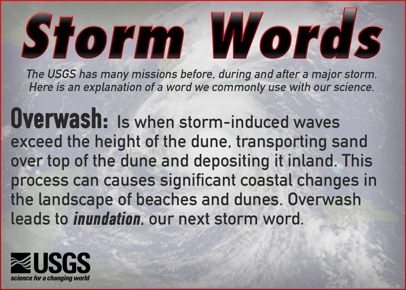 USGS Storm Words: Overwash