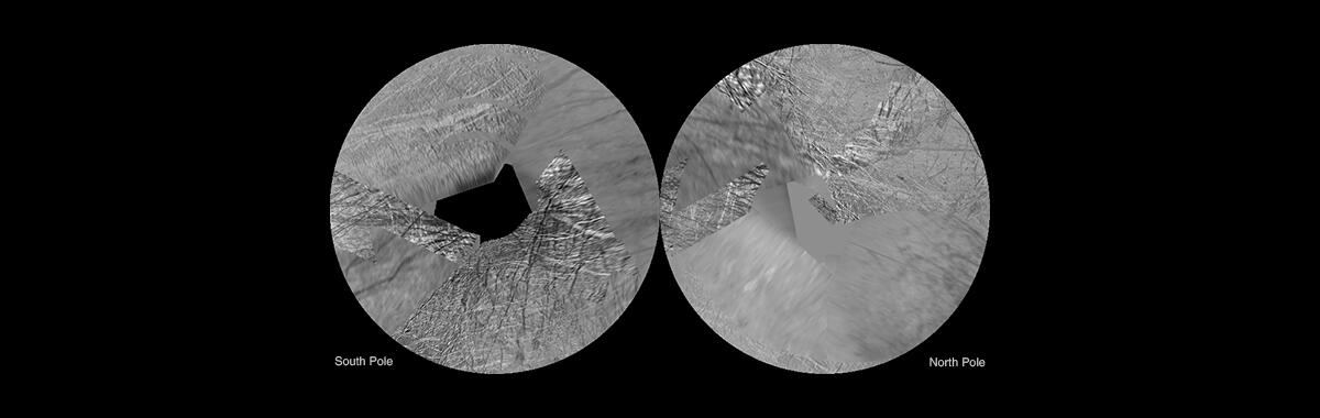 North and south pole stereo-graphic mosaic