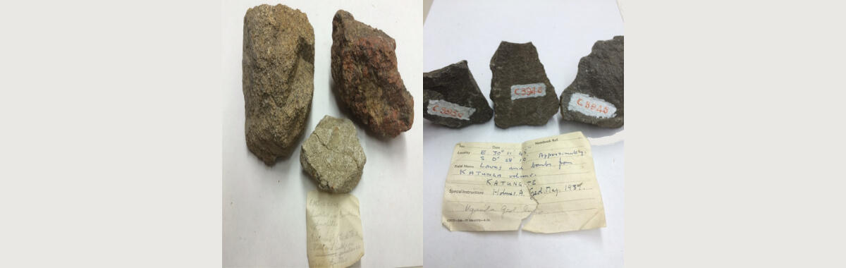 (A) Assorted Precambrian Xenolith, Hopi Buttes Volcanic Field, Arizona (B) Lavas and bombs from Australia