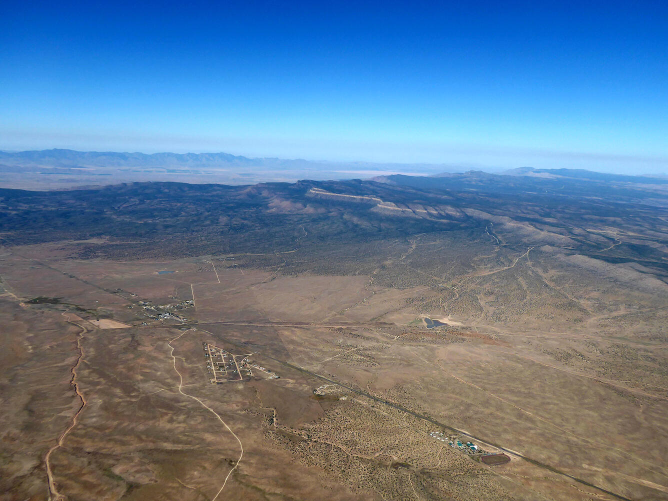 Photograph showing an aerial view from central Truxton basin looking northwest.