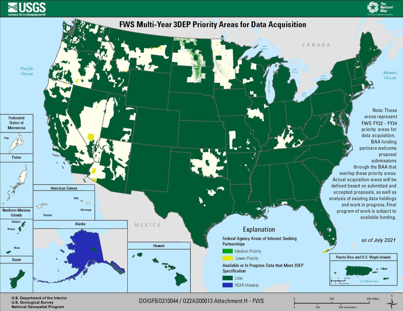 Attachment H: FY22-24 FWS Multi-Year 3DEP Priority Areas for Data...