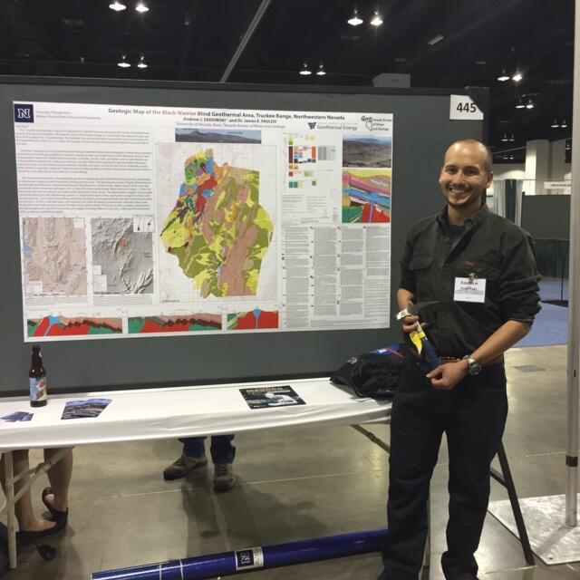 Picture of 2nd Place, 2016 Best Student Geologic Map Competition:  Andrew Sadowski, University of Nevada, Reno