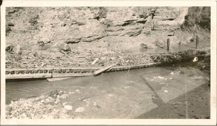 Debris along the Fall River June 17, 1937