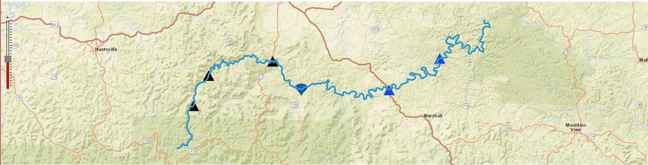 Buffalo River Map Screen Capture