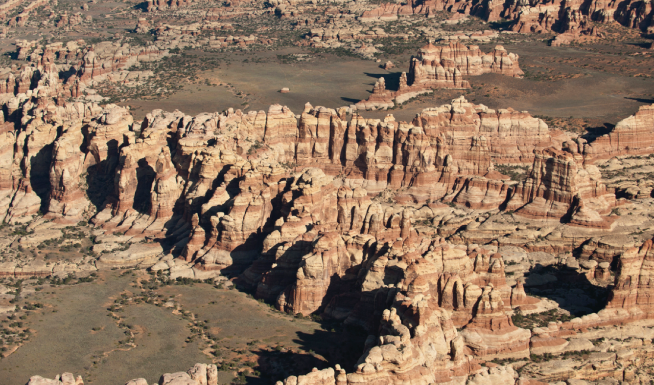 Part of Canyonlands National Park - aerial view