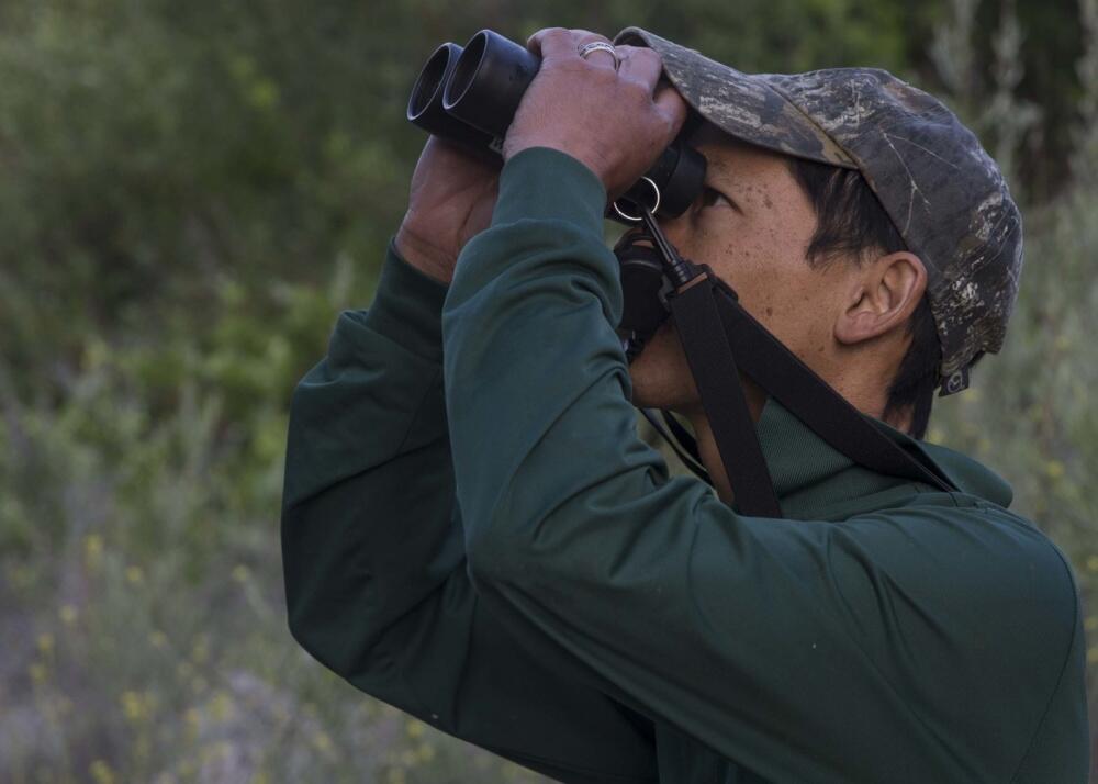Colin Lee (Marine Corps) searches for the Least Bell's Vireo