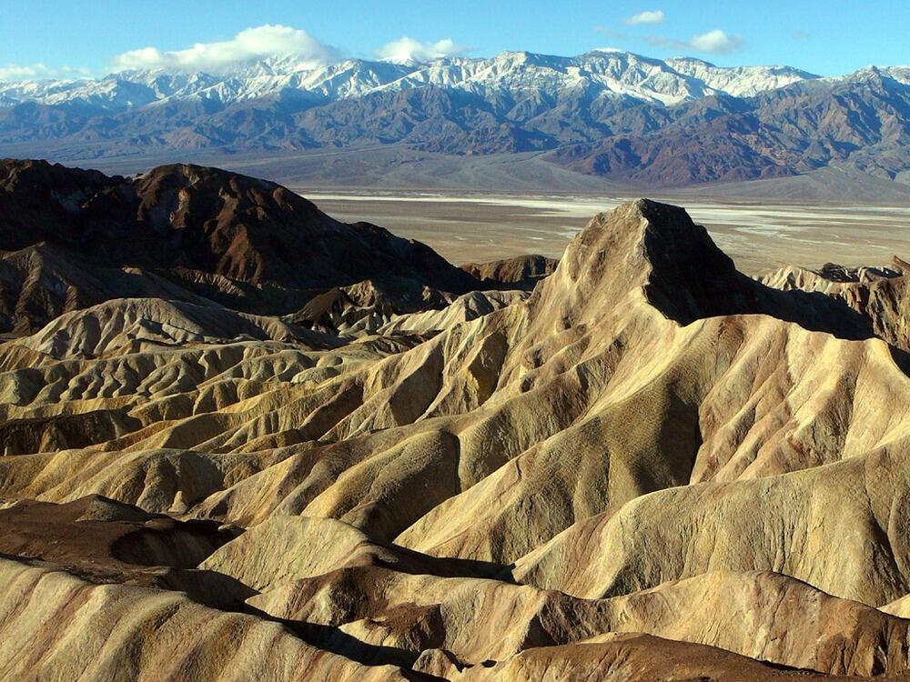 View of Death Valley, Badlands region