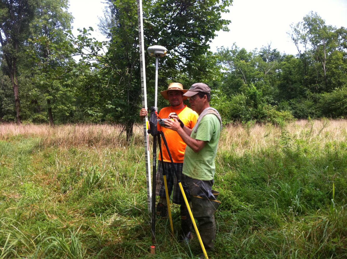 USGS Kentucky staff running levels using GPS