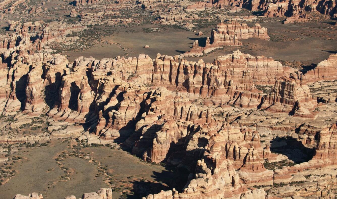 Aerial view of the study area in Canyonlands National Park.