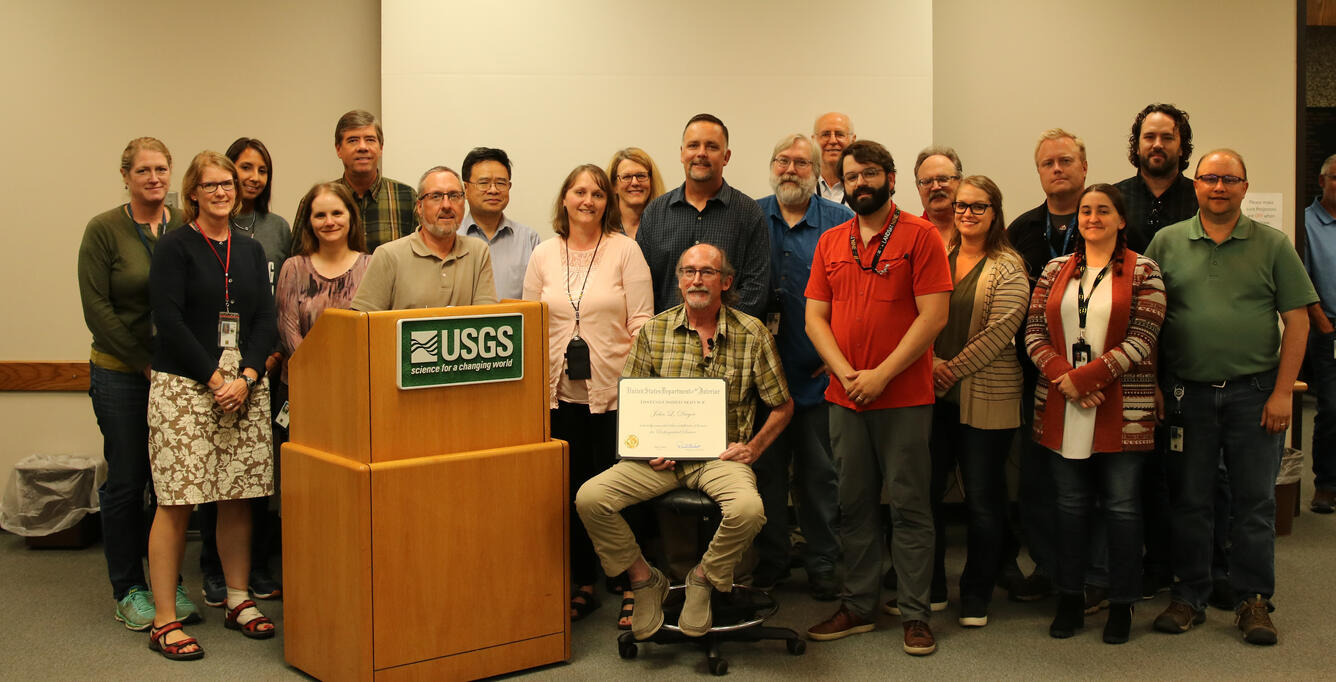 Color photo of USGS EROS Science Branch