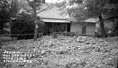 Boulders were deposited by flood waters SD, 1937