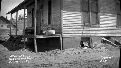 Damaged house in Hot Springs 1937