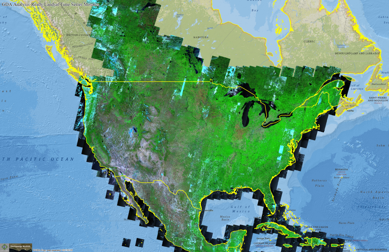GDA Corp. analysis-ready Landsat time series mosaics of the U.S.