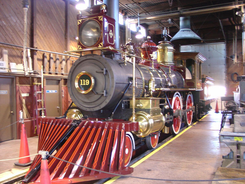 This is a photo of the No. 119 locomotive replica. 
