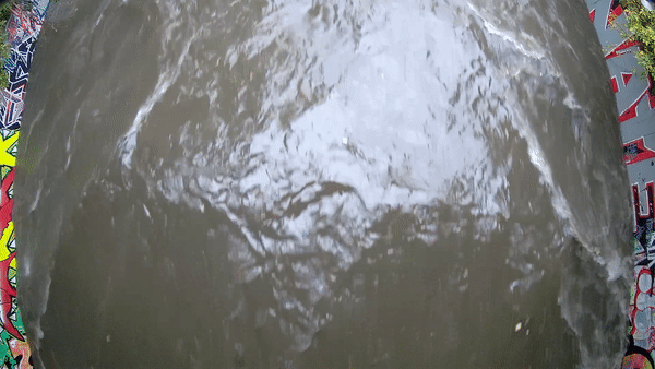 video of stream surface during high flow conditions
