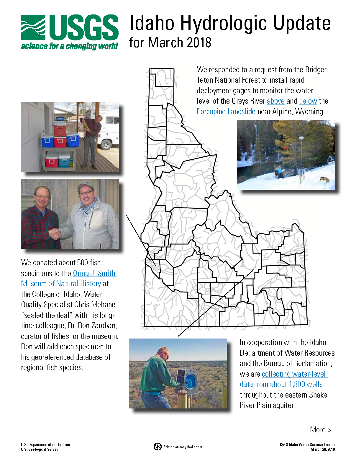 March 2018 Idaho Hydrologic Update