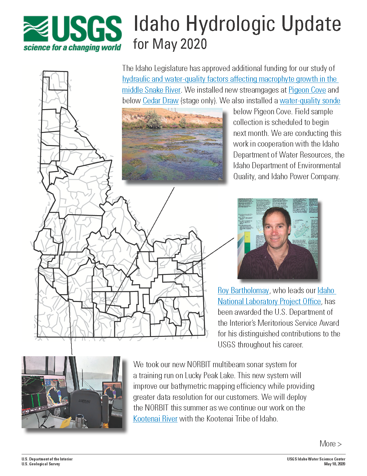 Idaho Hydrologic Update, May 2020