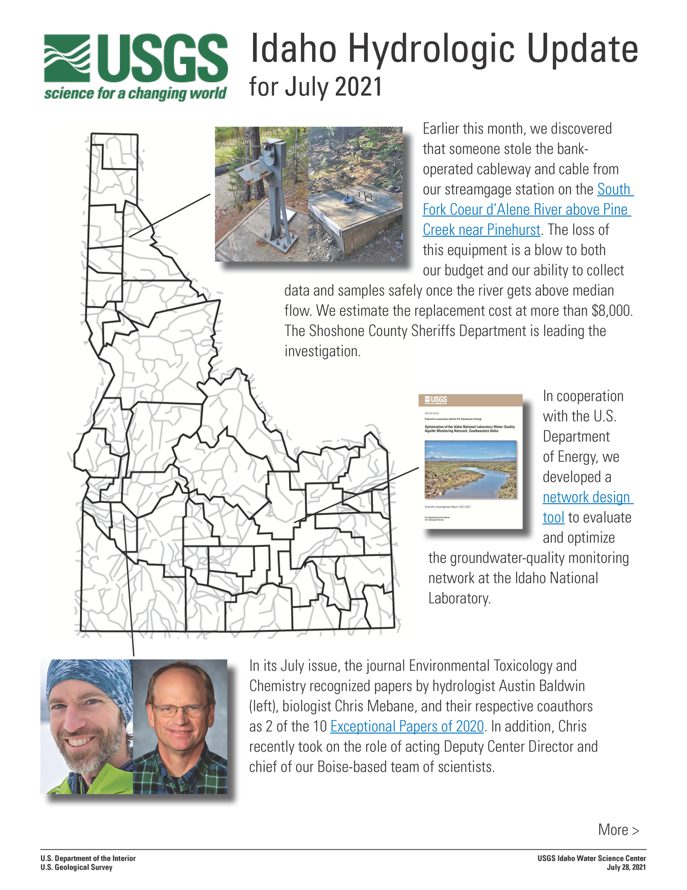 Idaho Hydrologic Update, July 2021