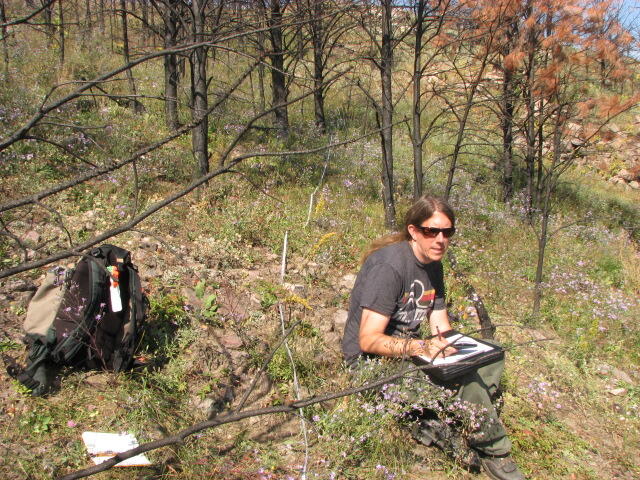 USGS EROS researcher in the Black Hills of South Dakota