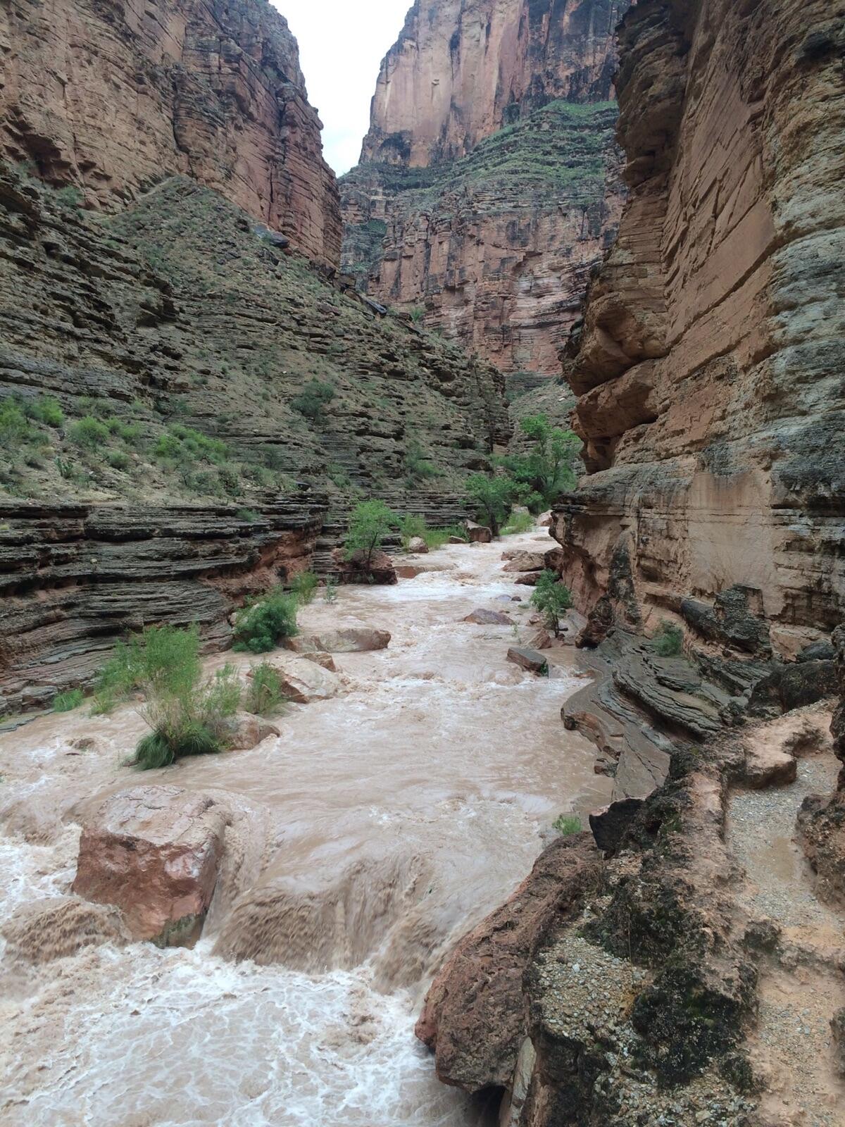 A flash flood in Havasu Creek, a tributary of the Colorado River in 2016