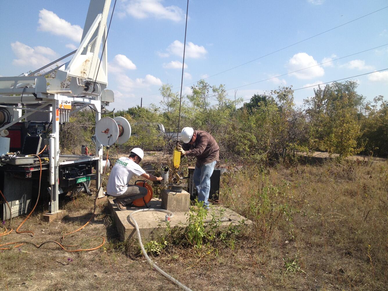 Groundwater sampling in the Trinity Aquifer, Texas