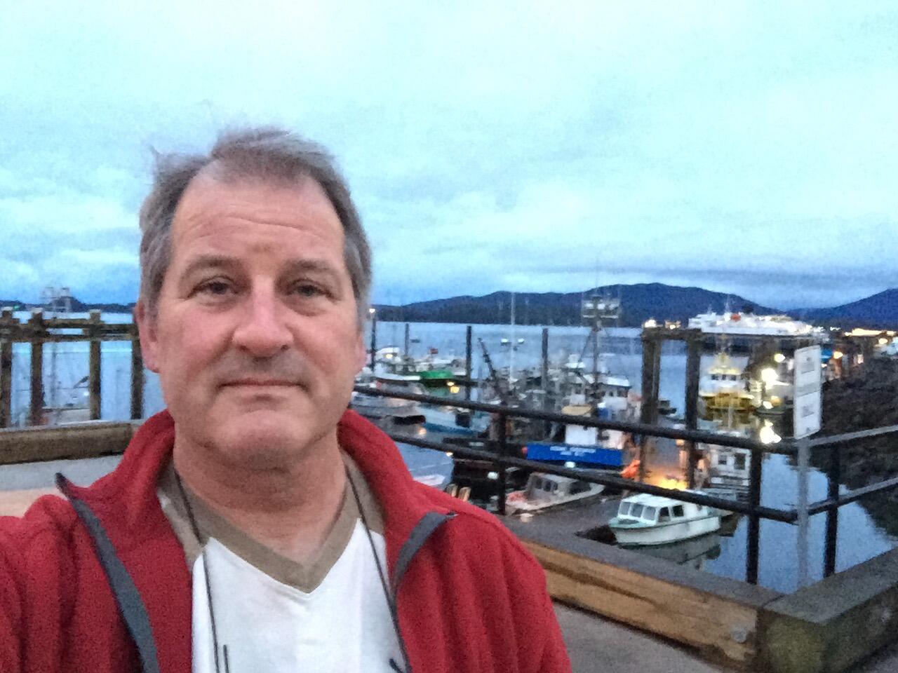 Photo of Geologist, James Conrad, in Prince Rupert, Canada.